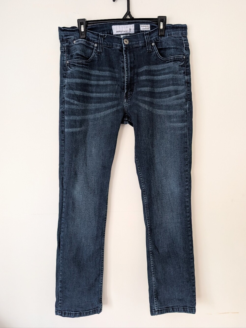 Cotton Stretch Paper Denim & Cloth 36x30 Dark Denim Jeans